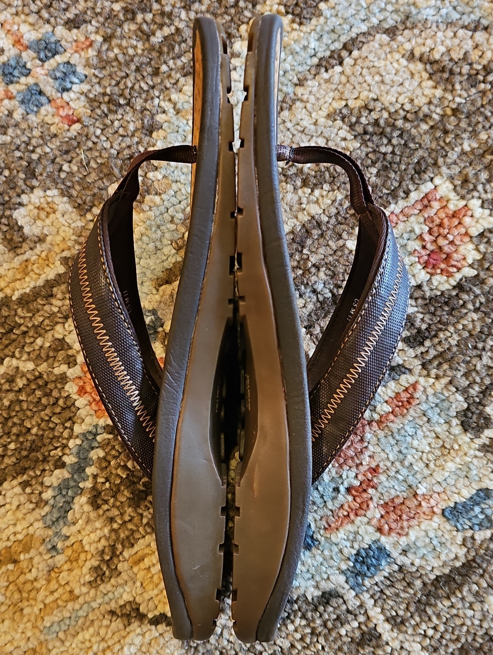 OLUKAI EHUKAI Brown Flip-Flops (Men's US M 11) - Picture 2 of 12